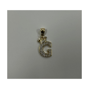 Initial Pendant "G" w/ Diamonds 10K